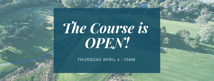 The Course Is Open - River Oaks Golf Course - Cottage Grove